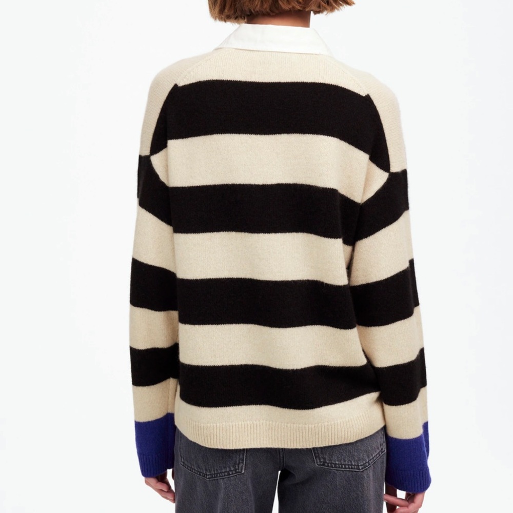 Madewell Cashmere-Wool Blend Rugby Sweater - Picture 4 of 8